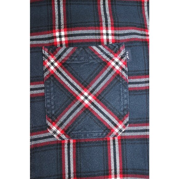 ARITZIA TNA Oversized Plaid Button-Up Shirt/Shacket in Dakota Blue (M) - Picture 7 of 9